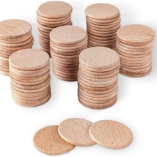 20PCS Blank Plain Round Beech