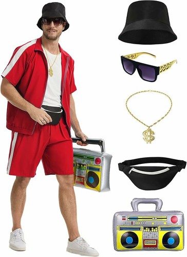 Men 80s costume tracksuit - 80s,