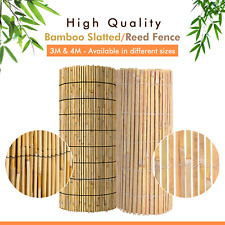 Natural Bamboo Screening Roll Fence Panel Slat Reed Fencing Outdoor Garden 3M/4M