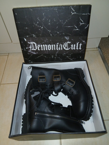 Demonia riot 12bk black vegan - riot-12bk,