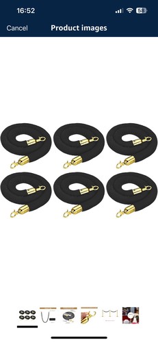 Feet black velvet stanchion - feet,