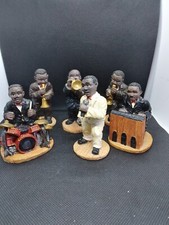 Vintage Enesco All that Jazz Musicans, Set Of 6, 1990 Approx, Good Condition 