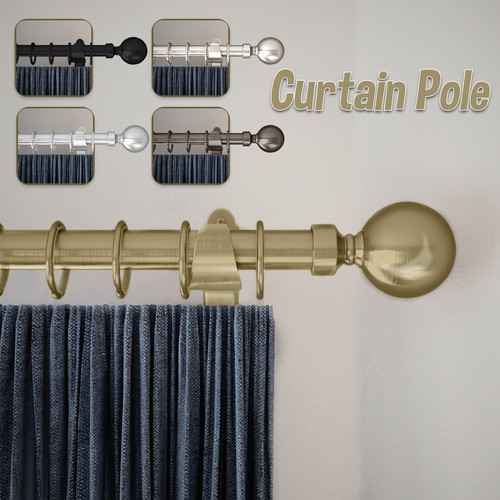 Curtain pole metal - metal, 28mm