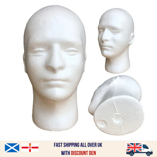 Mens foam head polystyrene - head,