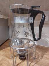 Pyrex Vintage Glass Tea/Coffee Pot and Lid, 6-Cup with Steel Stand