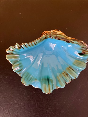 Vintage majolica clam shell - vintage,