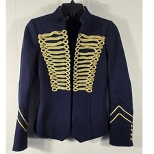 Zara Woman Navy Blue Gold