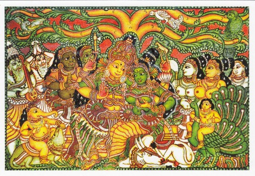 Hindu temple mural - hindu, kerala