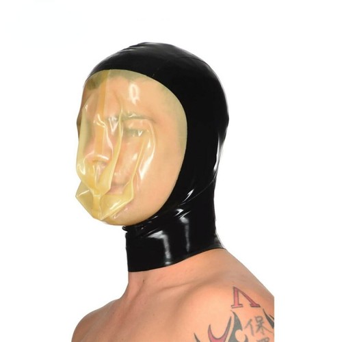 Latex rubber hood mask back - hood,