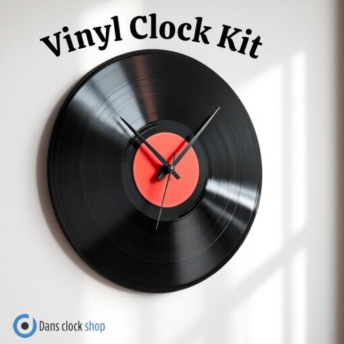 Vinyl record wall clock kit - vinyl,