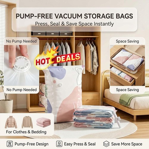 Pump vacuum storage - no‑pump,