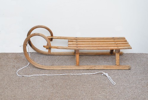 Vintage old wooden sleigh