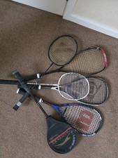 3 Squash Rackets  Dunlop , Wilson  And  Karakai Overture &  3 badminton racket