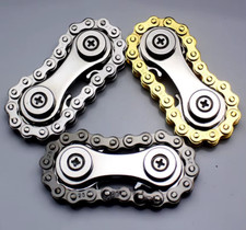 Fidget Bike Chain 2 Cogs Sprockets Flywheel Finger Spinner Gear Gadget Gift - UK
