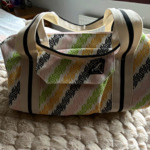 Roxy canvas logo print - canvas, duffle