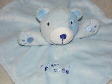 Primark bear comforter soft toy Best Friends blue teddy blankie Early Days