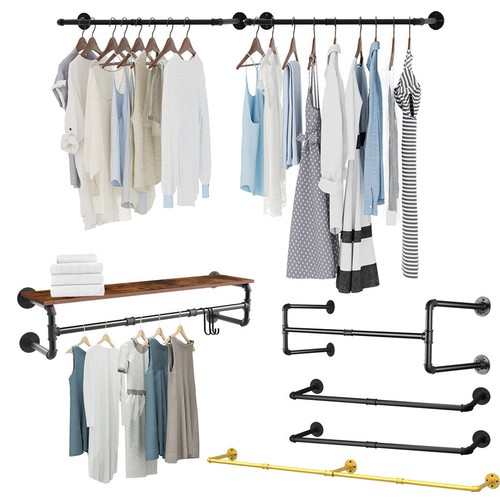 Multi metal pipe clothes rack - clothes,