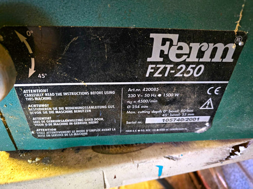 Ferm fzt 250 - table, 1500w