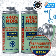 FreezeEco Kit 2x 2-in-1 Replacement Refrigerant R134a for Air Conditioners wi...
