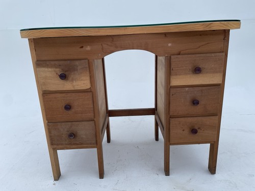 Glass topped wooden dressing - glass,