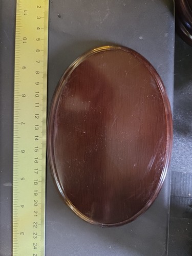 Oval display plinth - oval, dark