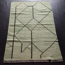 Modern Handmade Afghan/Turkish Kilim Rug, Aztec Wool Area Rug, Size 173x121 CM