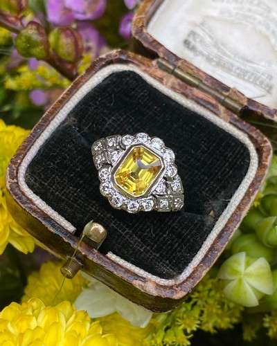 Edwardian yellow sapphire and - edwardian,