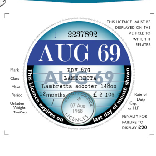 Tax disc any - tax, month