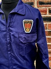 Retro Rover Badged Zip Front Navy Boiler Suit Polycotton Overalls XL 46-48"