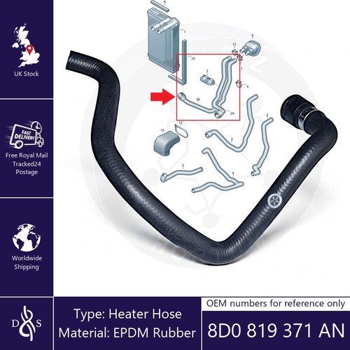 Heater hose fits - heater,