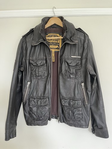 Superdry brad leather biker - brad,