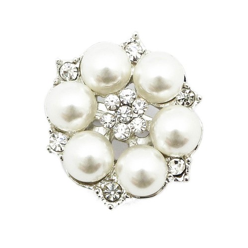 Silver pin brooches - silver, for