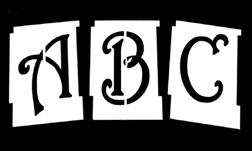 Alphabet letter stencils set - letter,