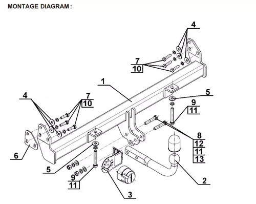 Swan tow bar for - swan, rover