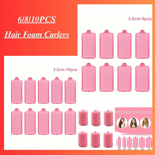 Hair foam curlers - foam, set