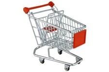 Mini Shopping Trolley Kids Play Toy Cart Supermarket Desk Tidy Storage 4197