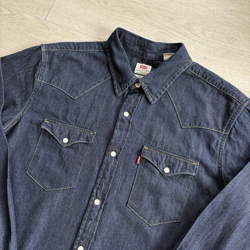 Levi denim shirt mens - mens, blue