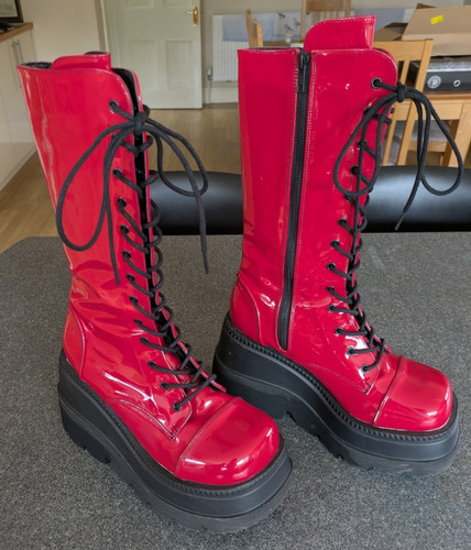 Demonia cult platform red - demonia,