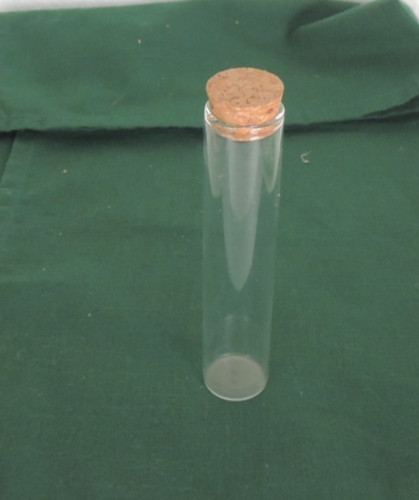 Glass test tube with cork - glass,