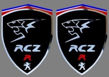 2 PEUGEOT RCZ R Chrome Sticker Stickers to Stick to Front Wings