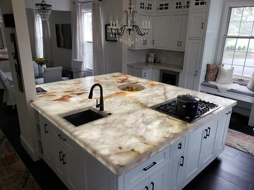 Luxury white quartz kitchen - luxury,