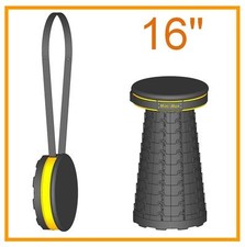 Real-original Padded 16" Mini-Max Stool.  Portable Retractable Telescopic Seat.