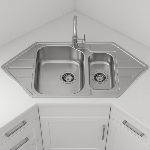 Corner kitchen sink with - kitchen,