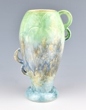 SylvaC Pottery Art Deco Drip Glaze Vase No.1835 1940's