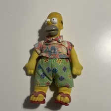 The Simpsons Homer Doll Hawaiian Shirt Plush Figure Vivid Imagination 1997 26cm