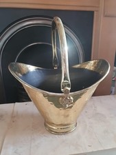 LARGE PLATED BRASS COAL