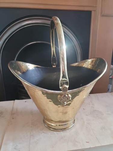 Large plated brass - large, coal