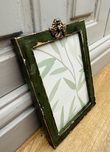 Vintage painted cherub green - vintage,