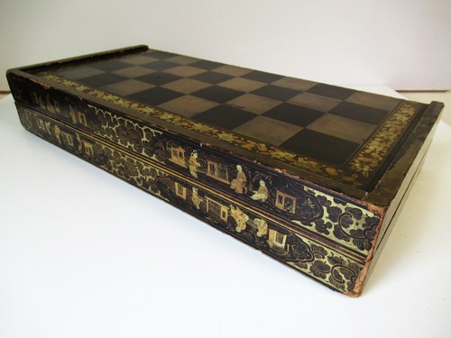 Antique chinoiserie chess and - antique,