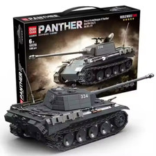 1180pc WW2 Panther Tank Military Vehicle Building Blocks Toy Bricks Model 100246